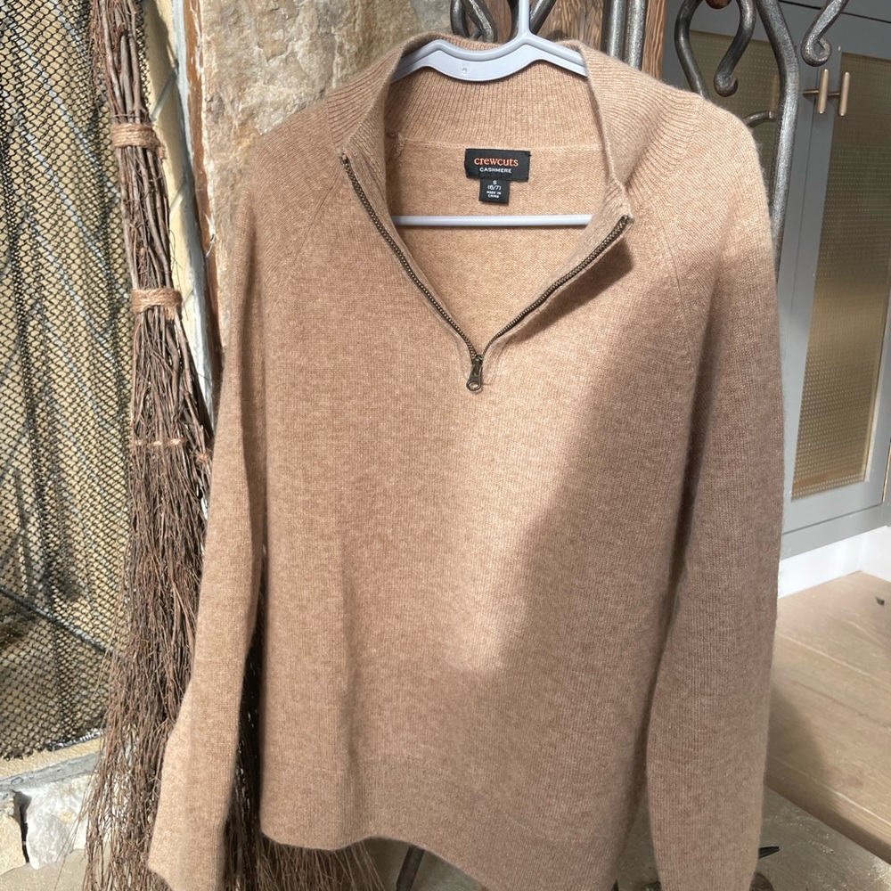 Camel J Crew Cashmere Sweater Boys 7